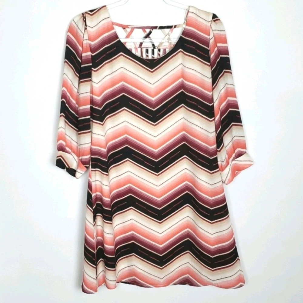 Heartsoul dress w/ chevron print.